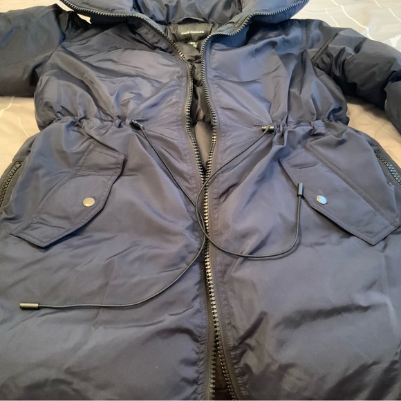 Club Monaco Trapeze Oversized Puffer Coat Navy Blue Size XS - Picture 8 of 11